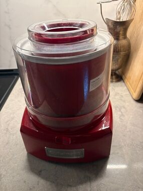 Cuisinart Red Countertop Ice Cream & Frozen Dessert Maker